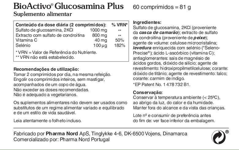 BioActivo Glucosamina 60 comp.