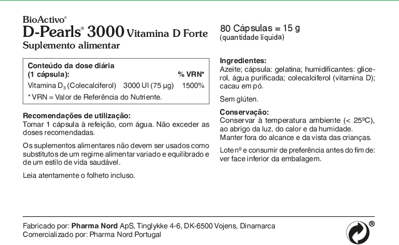 BioActivo D-Pearls Vitamina D Forte