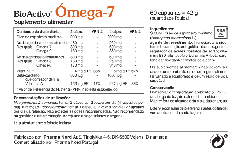 BioActivo Ómega-7 60 cáps.