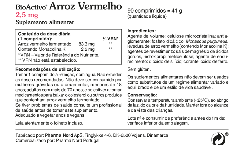 BioActivo Arroz Verm. 90 comp.