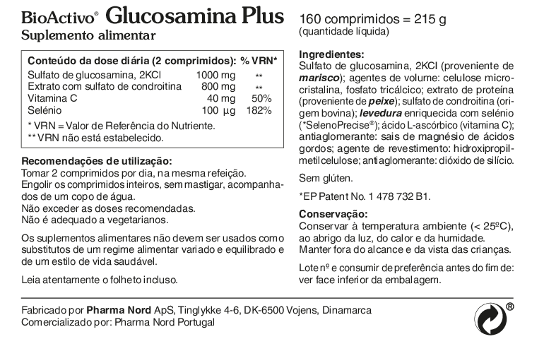 BioActivo Glucosamina 160 comp.