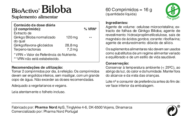 BioActivo Biloba 60 mg 60 comp.