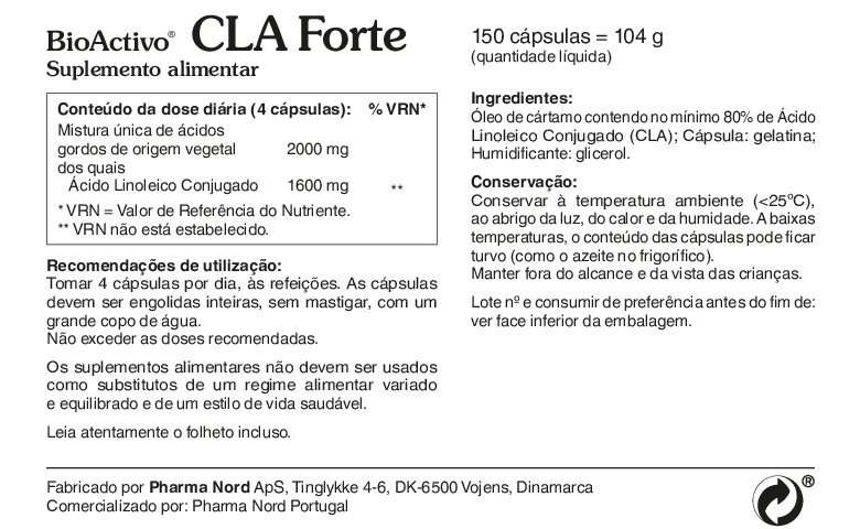 BioActivo CLA Forte 150 cáps.
