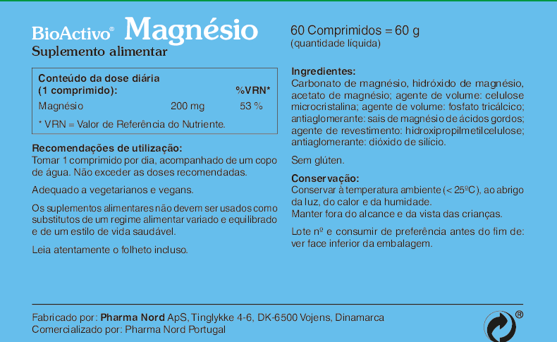 BioActivo Magnésio 60 comp.
