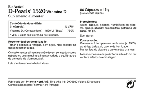 BioActivo D-Pearls Vita D 80 cáps.